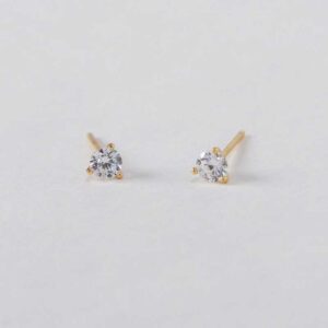 گوشواره تک نگین ساده