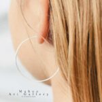 گوشواره حلقه ای بزرگ ساده