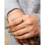 انگشتر نقره بافت سبک