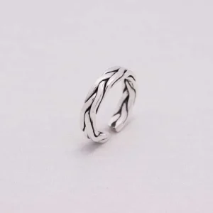 انگشتر نقره بافت متوسط