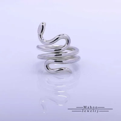 انگشتر نقره مار