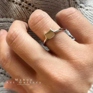 انگشتر نقره گربه