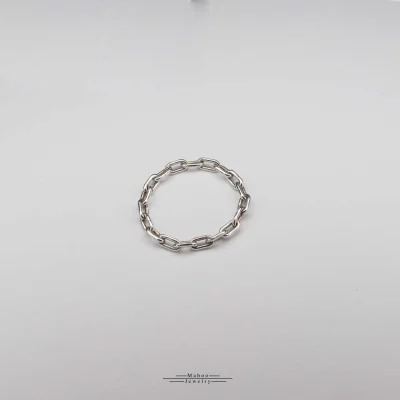 انگشتر نقره زنجیر فلامینگو بزرگ کد R0201