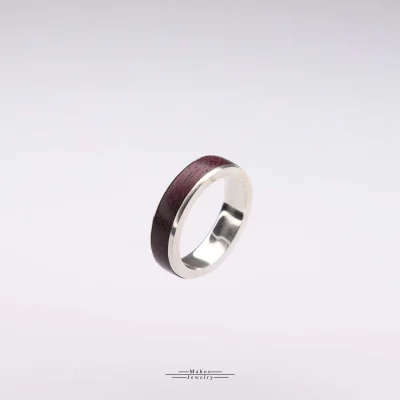 انگشتر نقره و چوب پرپل هارت