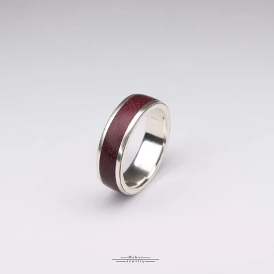 انگشتر نقره و چوب پرپل هارت