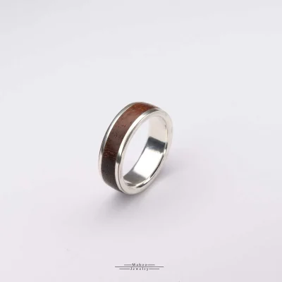 انگشتر نقره و چوب رز