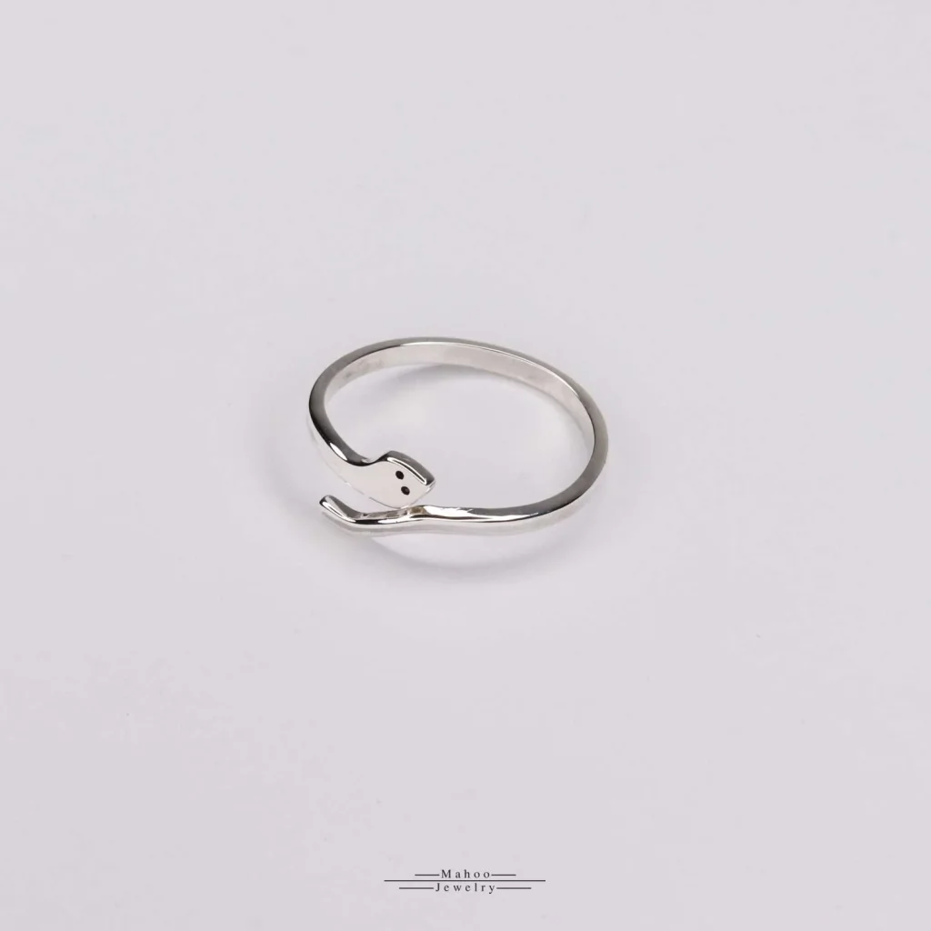 انگشتر نقره مار خنگ