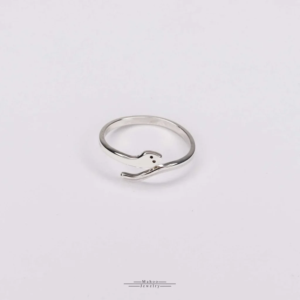 انگشتر نقره مار خنگ