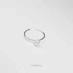 انگشتر نقره مروارید R0238 - تصویر 2