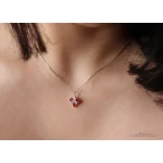 گردنبند نقره اطلس مینیمال با نگین نانو - تصویر 2