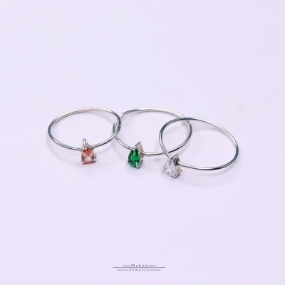 انگشتر نقره مینیمال R0230