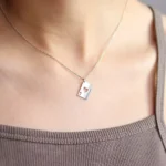 گردنبند نقره آس دل مینیمال - تصویر 3