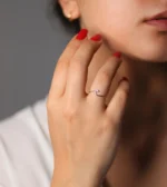 انگشتر نقره موج مینیمال - تصویر 3